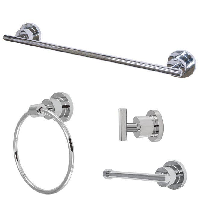 Kingston Brass BAK8211478C Bathroom Hardware Set, Polished Chrome Finish