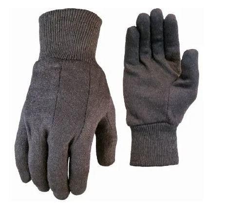 Big Time Products 9126-26 True Grip Brown Cotton Jersey Gloves, Men's, Medium