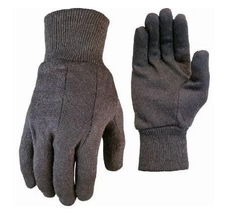 Big Time Products 91273-09 True Grip Brown Cotton Jersey Gloves, Men's L, 3-Pk.