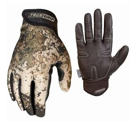 Big Time Products 9866 True Grip Extreme Wideland Gloves, Camo Pattern, Non-Slip Polymer Coating, Men's