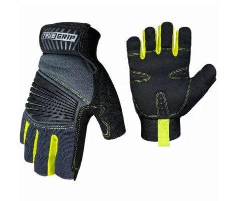 Big Time Products 9867 True Grip Pro Fingerless Gloves, Padded Palm, Men's