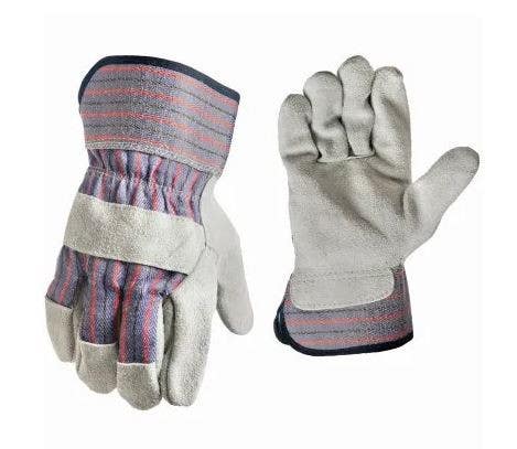 Big Time Products 99221-26 True Grip Leather Palm with Safety Cuff Gloves, Medium