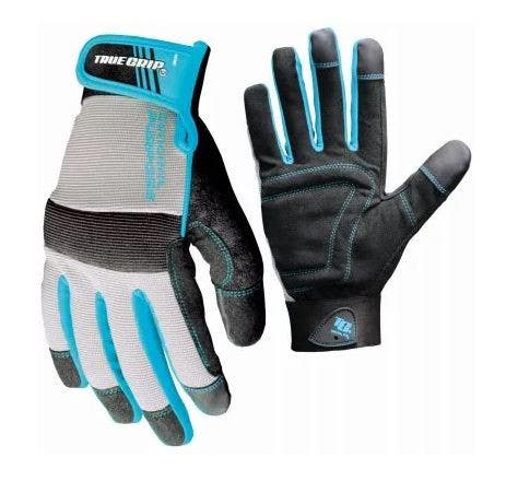 Big Time Products 900 True Grip General Purpose Women's Gloves, Black/Blue
