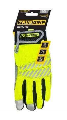 Big Time Products 98703-23 True Grip Safety Max Pro Hi-Viz Work Gloves, Touchscreen Compatible, Extra Large