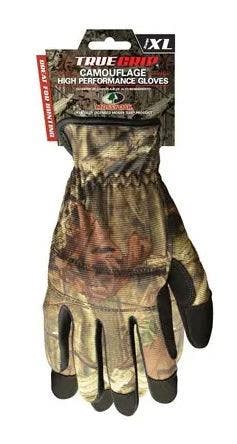 Big Time Products 970 True Grip Utility Camo Work Gloves For Men's, Mossy Oak