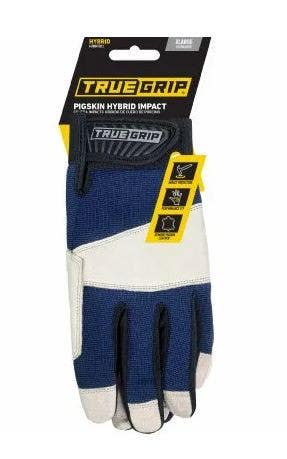 Big Time Products 9951 True Grip Pigskin Hybrid Leather Impact Work Gloves
