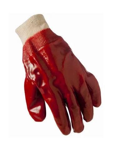 Big Time Products 25040-26 Grease Monkey PVC-Coated Work Gloves, Jersey Lining, Red, Men's, Large