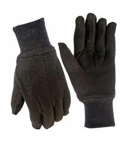 Big Time Products 9127-26 True Grip Cotton Jersey Work Gloves, Brown, Men's, Large