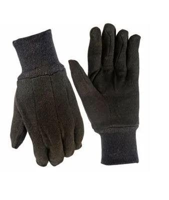 Big Time Products 92273-23 True Grip Cotton Jersey Work Gloves, Brown, Men's, Large, 3-Pk.