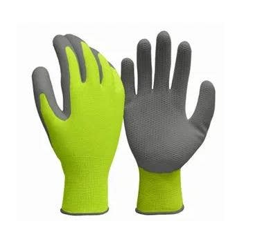 Big Time Products 98821-26 True Grip Honeycomb Work Gloves, Hi-Viz Yellow Polyester, Men's, Medium