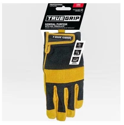 Big Time Products 886 True Grip General Purpose High Performance Winter Work Gloves, Touchscreen Compatible, 40G Thinsulate