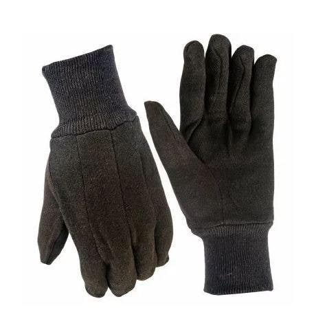 Big Time Products 9125-26 True Grip Brown Jersey Work Gloves, Men's, Small