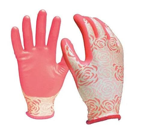 Big Time Products 7603-26 Digz Nitrile-Coated Garden Gloves, Women's, Large