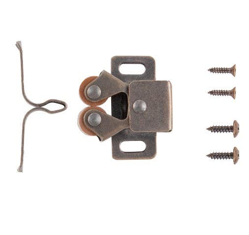 Hickory Hardware P657-STB Roller Catch, Center to Center Length 15/16", Statuary Bronze