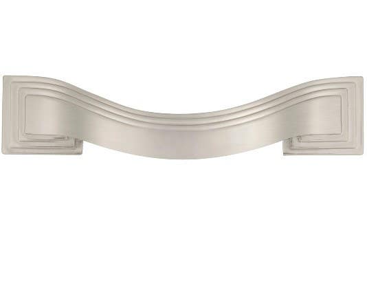 Hickory Hardware P3100-SN Deco Cabinet Pull, Center to Center Length 3 1/2", Satin Nickel