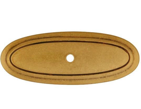 Hickory Hardware P277-LP Manor House Cabinet Knob Backplate, Size 3"(L) X 1-1/8"(W), Lancaster Hand Polished