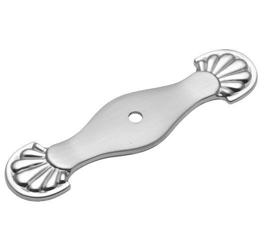 Hickory Hardware P527-SC Newport Pull Backplate, Size 3 3/4"(L) x 7/8"(W), Satin Silver Cloud