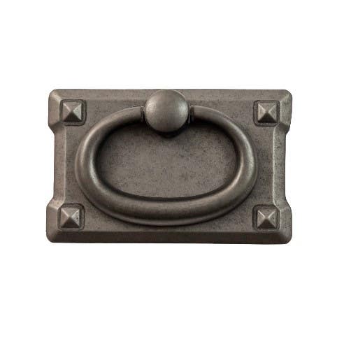 Hickory Hardware PA0711-BMA Old Mission Cabinet Ring Pull, Center to Center Length 1-1/8", Black Mist Antique