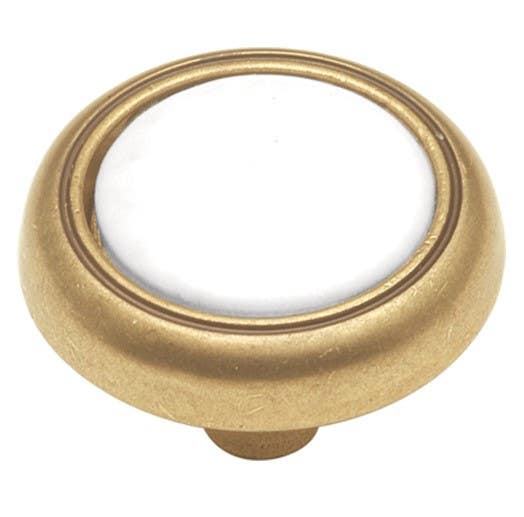 Hickory Hardware P709-W Tranquility Cabinet Knob, 1-3/16" Diameter, Lancaster Hand Polished & White