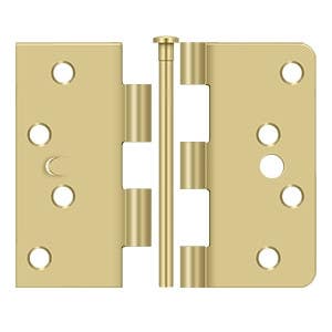 Deltana S44058TT4-UN 4" x 4" x 5/8" x SQ Hinge, Unassembled, Finish-Brushed Brass