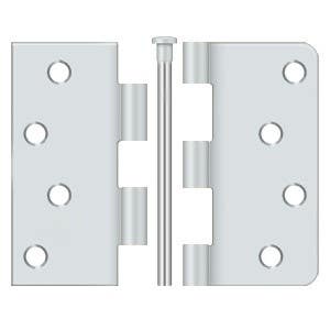 Deltana S4404 4" x 4"x SQ x 1/4" Radius Hinge, Unassembled, Steel, Pair