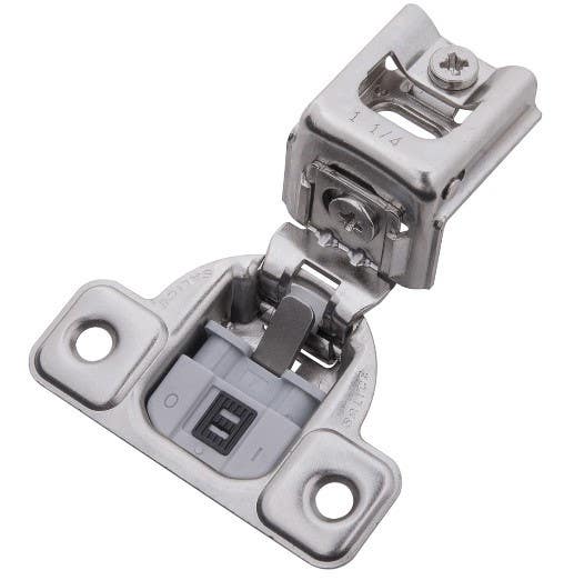 Hickory Hardware HH74718-14 Concealed Self-Closing Cabinet Hinge, Polished Nickel, 1-1/4" Overlay