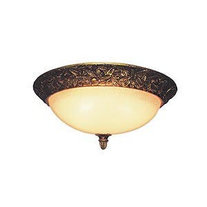 Deltana GL009-12ATK Resin Flush Ceiling Lamp, 14-5/8" x 5-1/2"