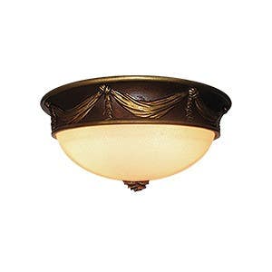 Deltana GL002-12ATK Resin Flush Ceiling Lamp, 14-1/4" x 6-5/8"
