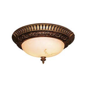 Deltana GL6618-12ATK Resin Flush Ceiling Lamp, 17-3/8" x 7-3/8"