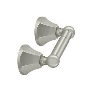 Deltana KTB2000-15 KTB Series, Double Post Toilet Paper Holder, Solid Brass, Brushed Nickel