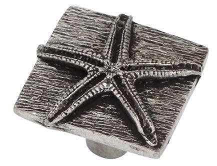 Salo Art Design SEA S 38 ABT Coastal 1-5/8" Square Cabinet Knob, Antik Britanium