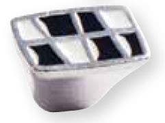 Salo Art Design 800 Techno Aluminum Cabinet Knob, White With Black Accents