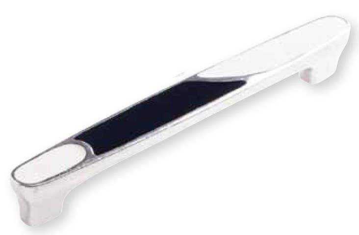 Salo Art Design 8003-Wbl Techno Aluminum Cabinet Pull, White With Black Accents