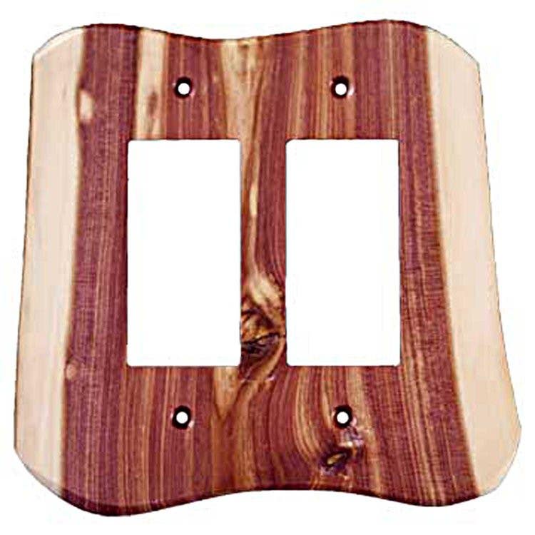 Sierra Lifestyles 682310 Rustic Double Rocker Switchplate - Juniper