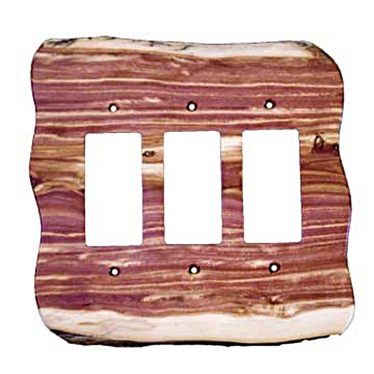 Sierra Lifestyles 682358 Rustic Triple Rocker Switchplate - Juniper