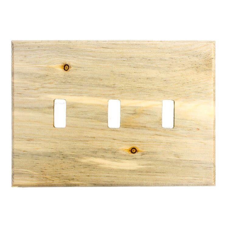 Sierra Lifestyles 682836 Screwless Traditional Triple Toggle Switchplate