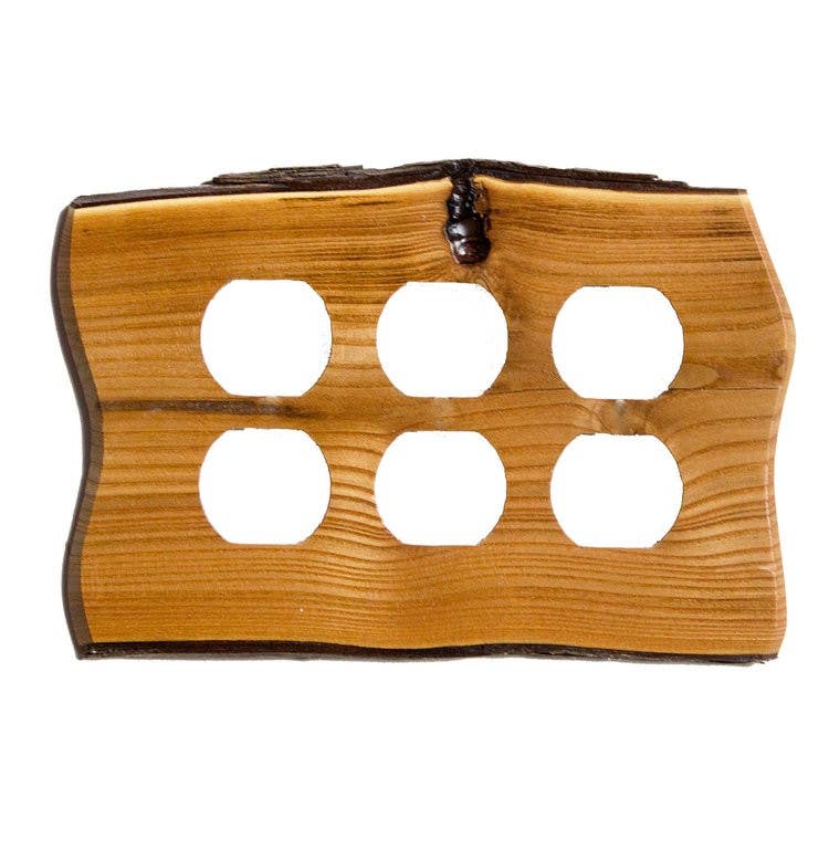 Sierra Lifestyles 682874 Screwless Rustic Triple Duplex Switchplate