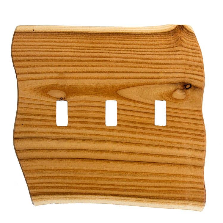 Sierra Lifestyles 682878 Screwless Rustic Triple Toggle Switchplate