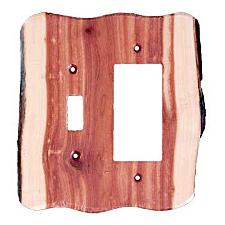Sierra 682699 Rustic Toggle / Rocker Switch Plate - Juniper
