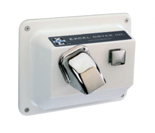 Excel Dryer Inc. RH76 Hands On Push-Button Hair Dryer, Cast Cover, Semi-Recessed