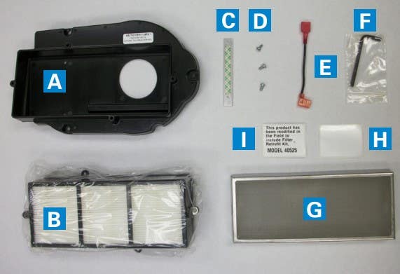 Excel Dryer Inc. 40525 XLERATOR/XLERATOR ECO HEPA Filter Retrofit Kit