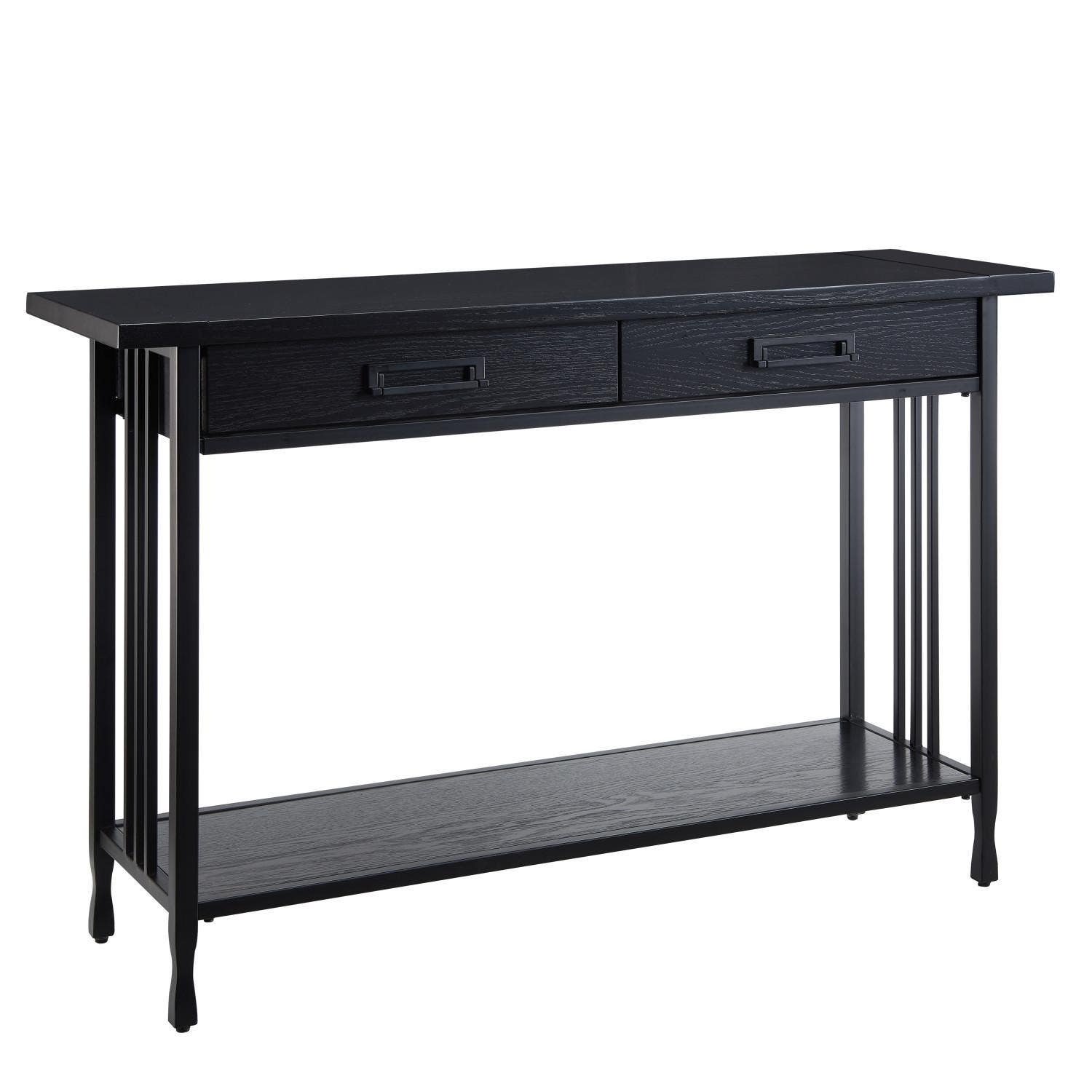 Design House 11233 Ironcraft 2-Drawer Console Sofa Table