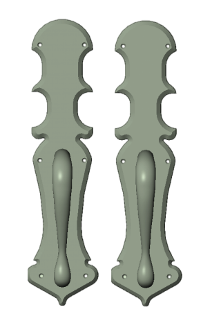 Rocky Mountain Hardware Fleur de Lis (Gothic) Entry Lock Set, 4 3/16" x 18"