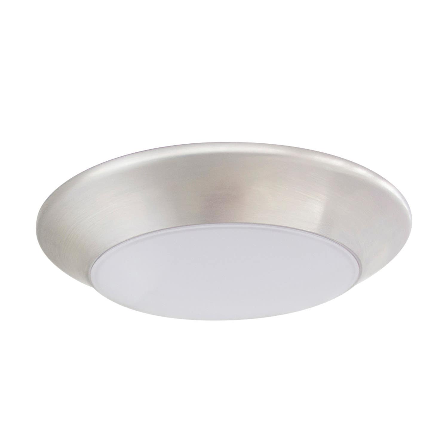 Design House 578443 Prescott Dimmable LED Disk Light In Satin Nickel