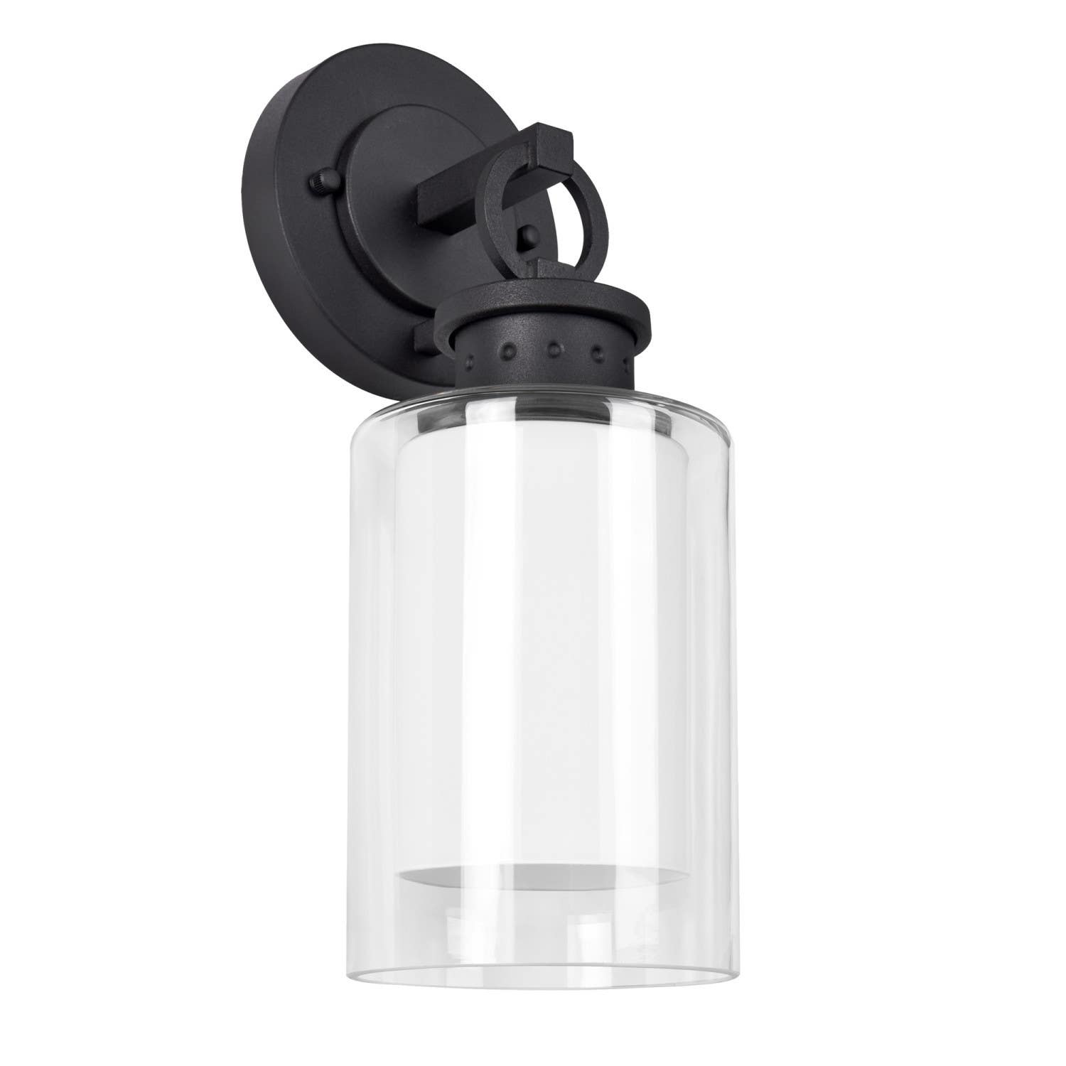Design House 589010-BLK Hansen Outdoor Wall Light In Textured Matte Black