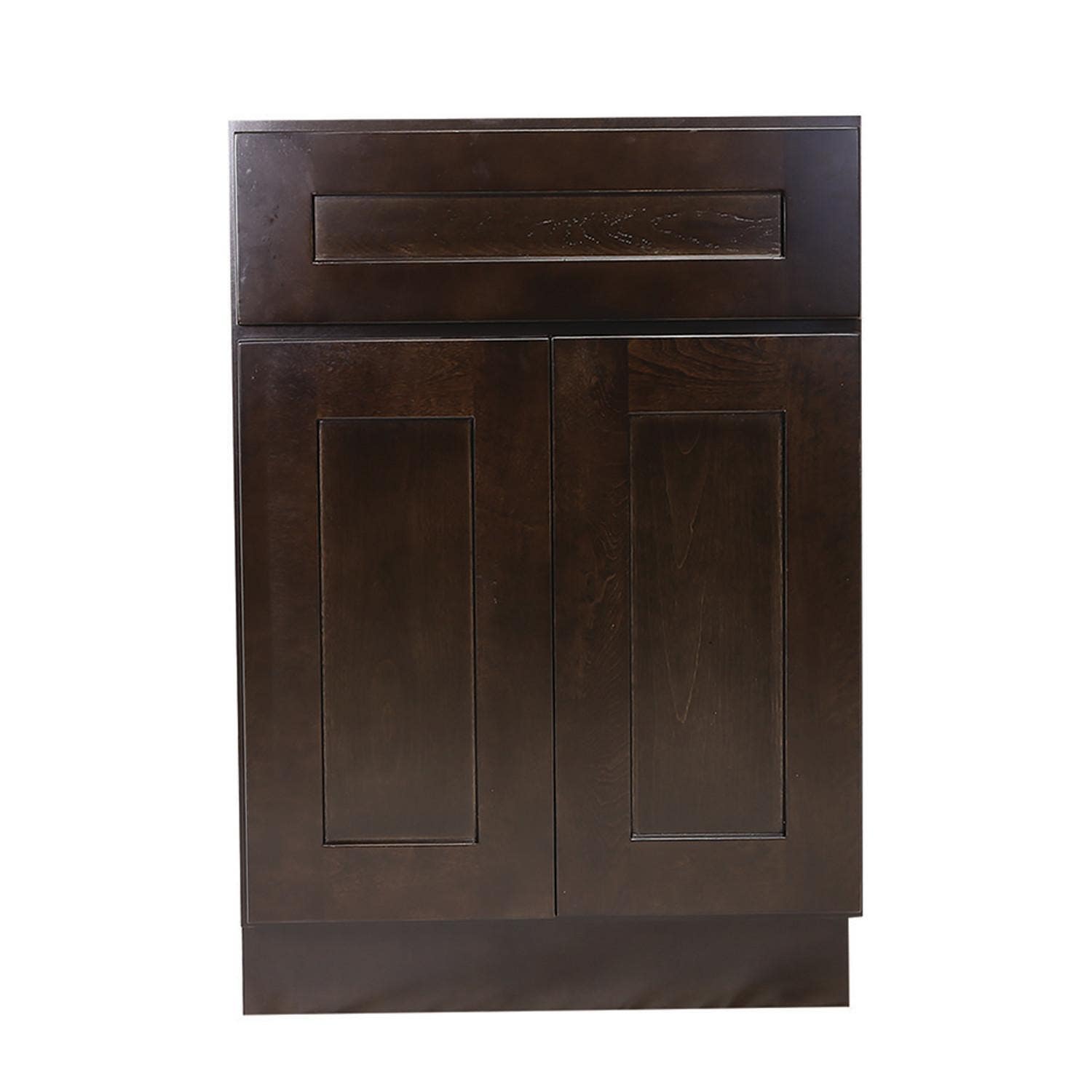 Design House 561951 Brookings 24" 2-Door, 1-Drawer Base Cabinet In Espresso, Unassembled