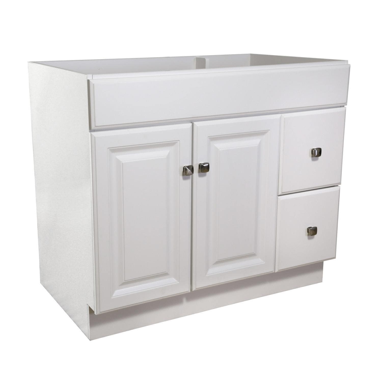 Design House 597237/45 Wyndham 36" 2-Door 2-Drawer Vanity In White, Unassembled