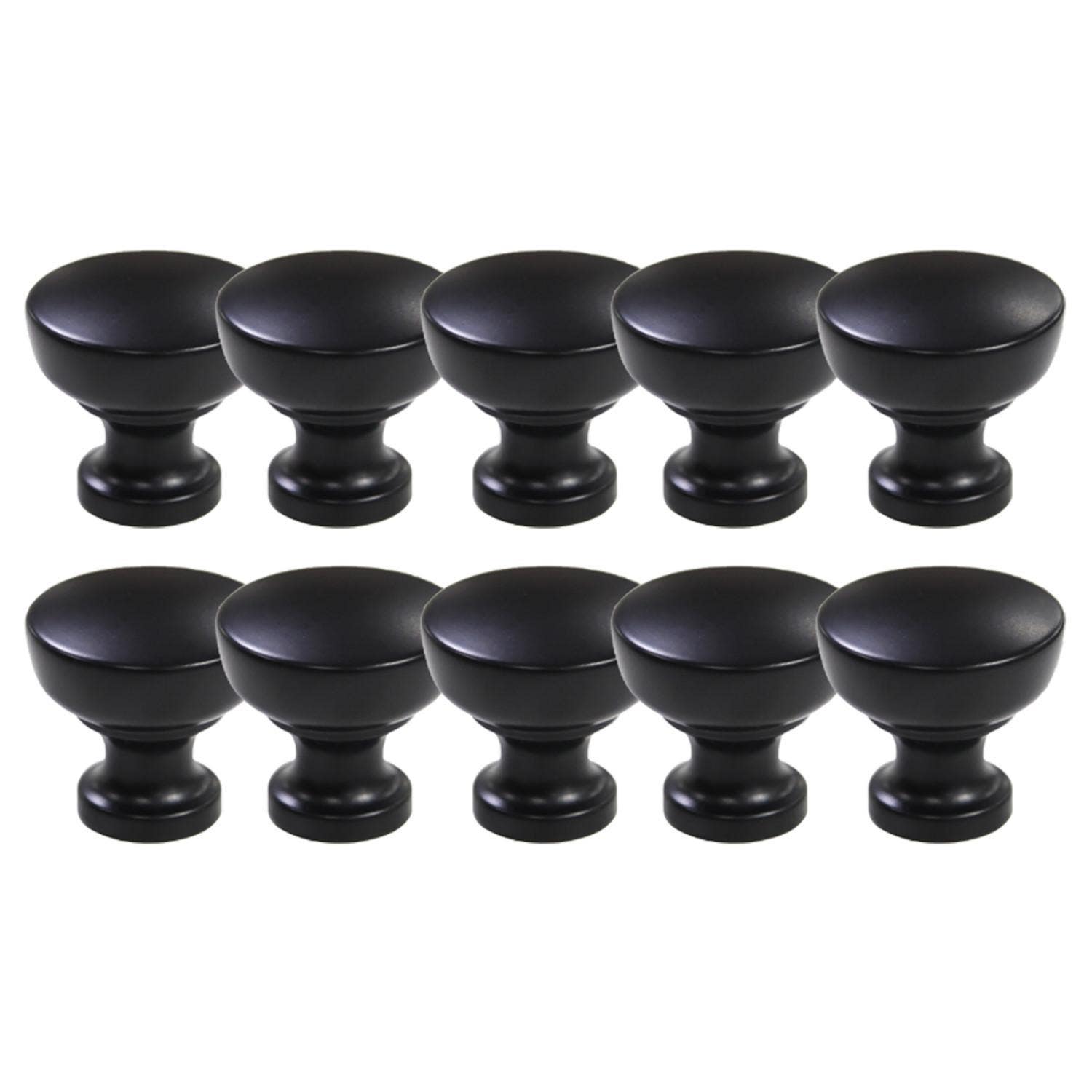 Design House 189209 Brody Cabinet Knob, Finish-Black, 10-Pack