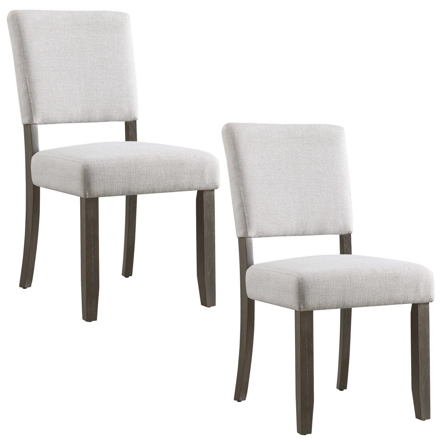 Design House 10186BB/HG Upholstered Dining Chair In Blackbean/Heather Gray, Set Of 2