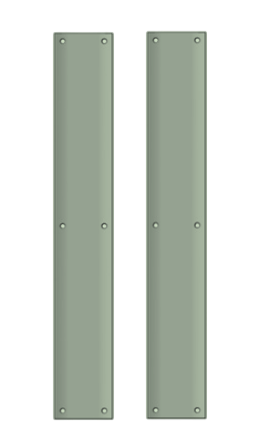 Rocky Mountain Hardware Oasis Push/Pull Set w/3" x 20" Escutcheon